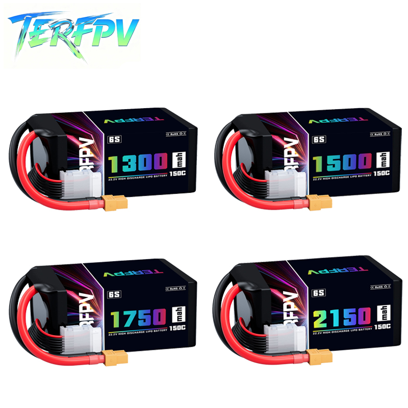 Drone Battery 6S - TERFPV Lipo 배터리 6S 22.2V 1300/1500/1750./2150mAh