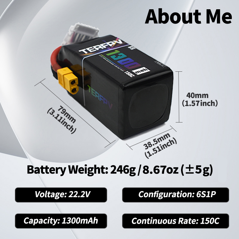 TERFPV Lipo 배터리 6S 22.2V 1300/ - Drone Battery 6S 리뷰 및 가격