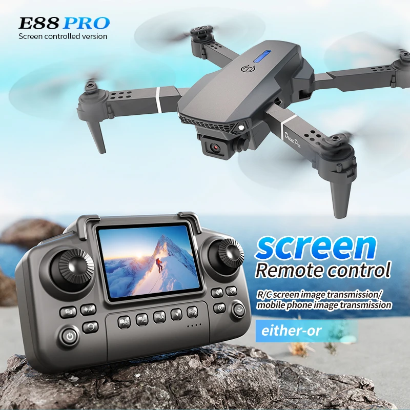 전문 E88 프로 드론 스크린 8K HD 카메라 WiF - Drone Battery Case 리뷰 및 가격