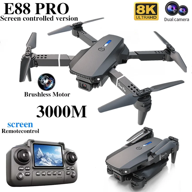전문 E88 프로 드론 스크린 8K HD 카메라 WiF - Drone Battery Case 리뷰 및 가격