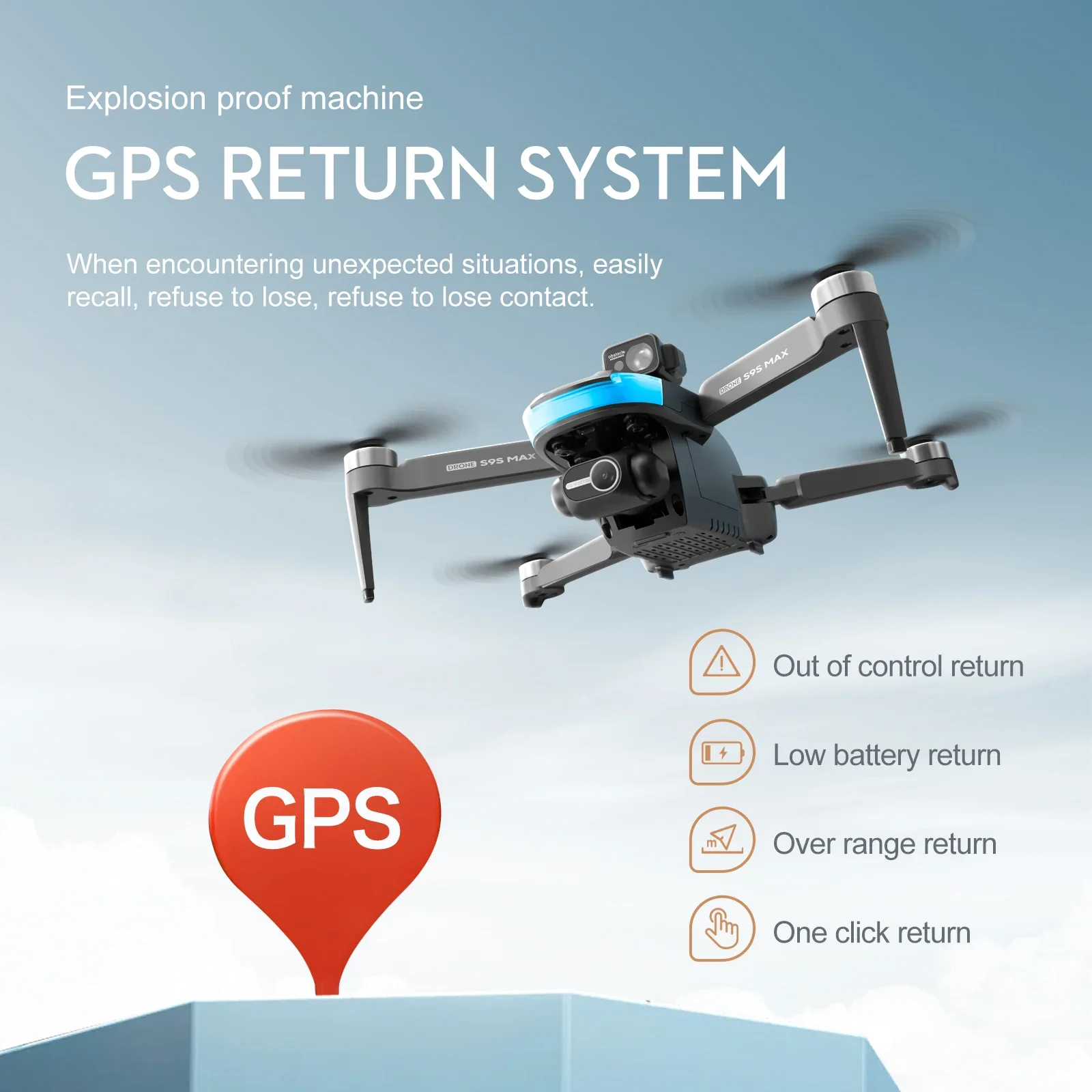 새로운 S9S MAX 미니 드론 4K 2축 PTZ HD - Drone Battery Case 리뷰 및 가격