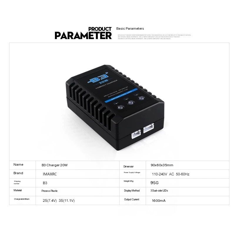B3 20W 심플 밸런스드 충전기 모델 비행기 2S - - Drone Battery 3S 리뷰 및 가격