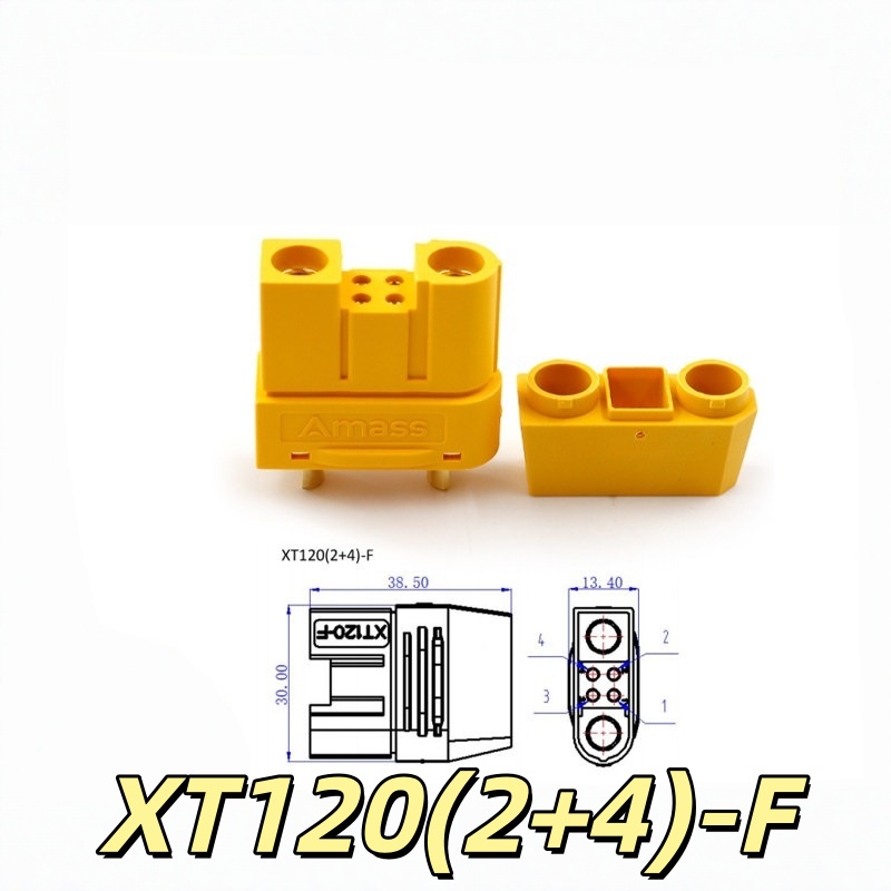 아마스 오리지널 XT120(2+4) 커넥터 고전류 플러 - Drone Battery High Voltage 리뷰 및 가격