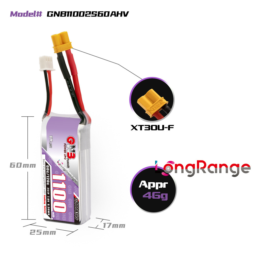 GNB 1100mAh 2S 3S 4S 6S 60C/12 - Drone Battery 3S 리뷰 및 가격
