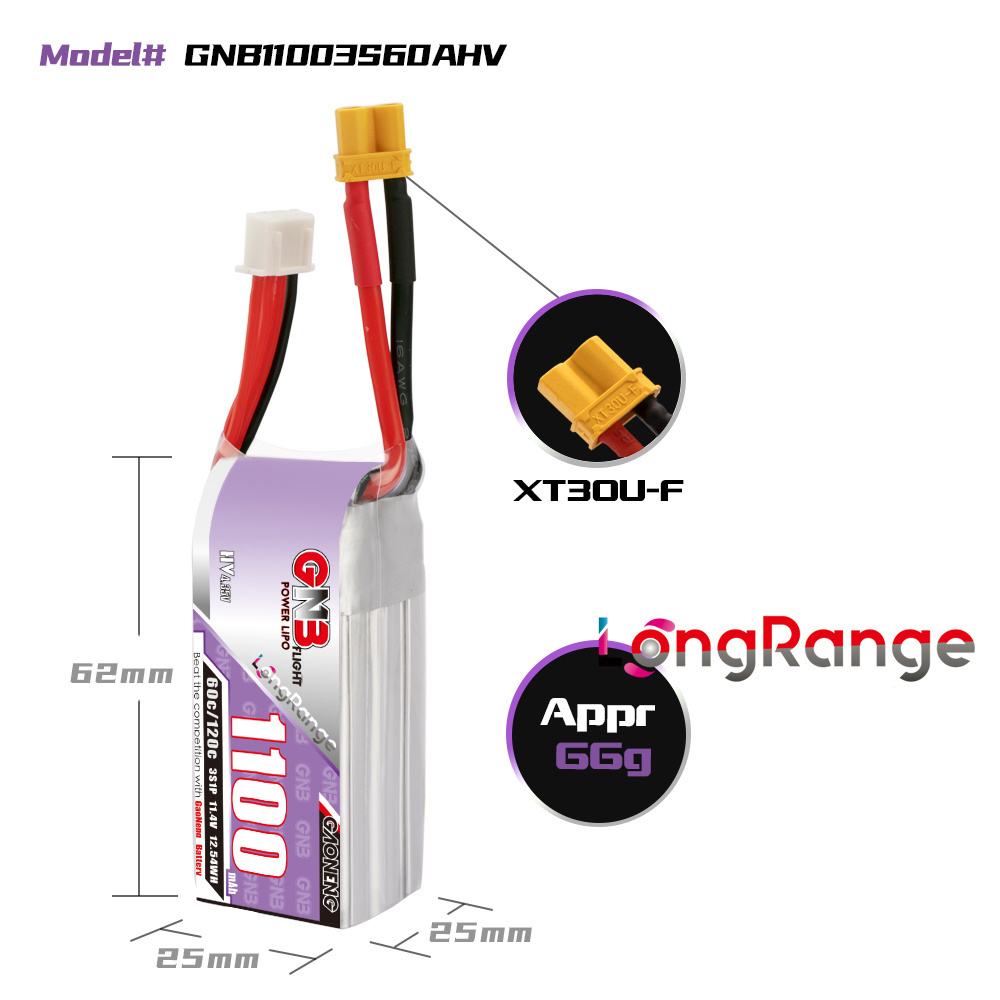 GNB 1100mAh 2S 3S 4S 6S 60C/12 - Drone Battery 3S 리뷰 및 가격